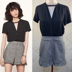 Maje 34 Irra Romper Woven Twill Playsuit